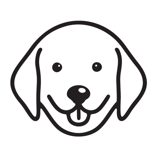 Labrador Puppy SVG dog outline design for Cricut, Silhouette, laser cutting, vinyl, sublimation, and pet craft projects.