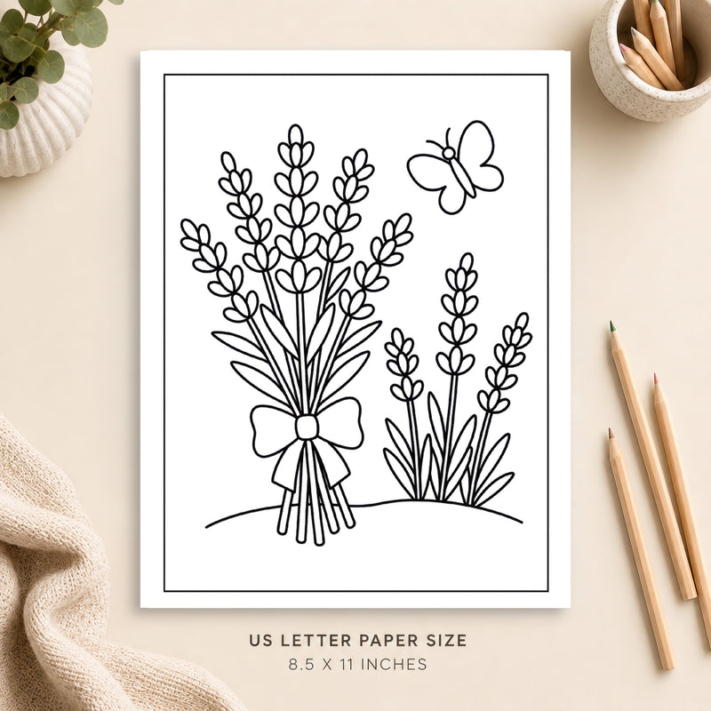 Lavender Coloring Page 1