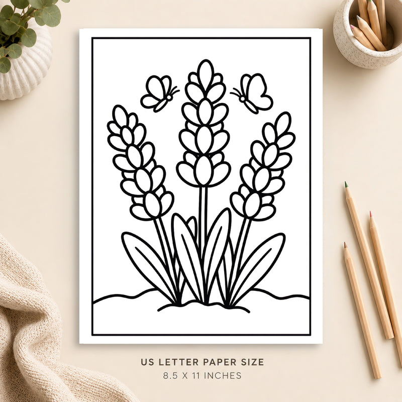 Lavender Coloring Page 2