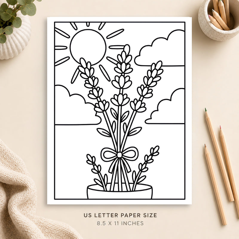 Lavender Coloring Page 3