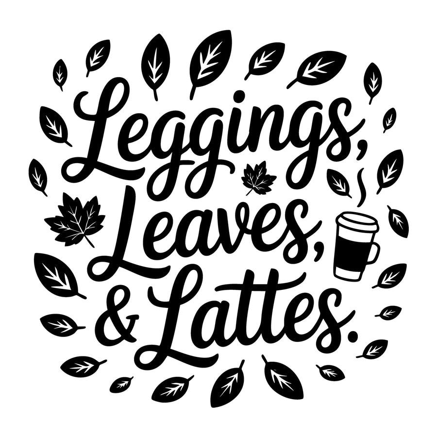Leggings Leaves and Lattes SVG