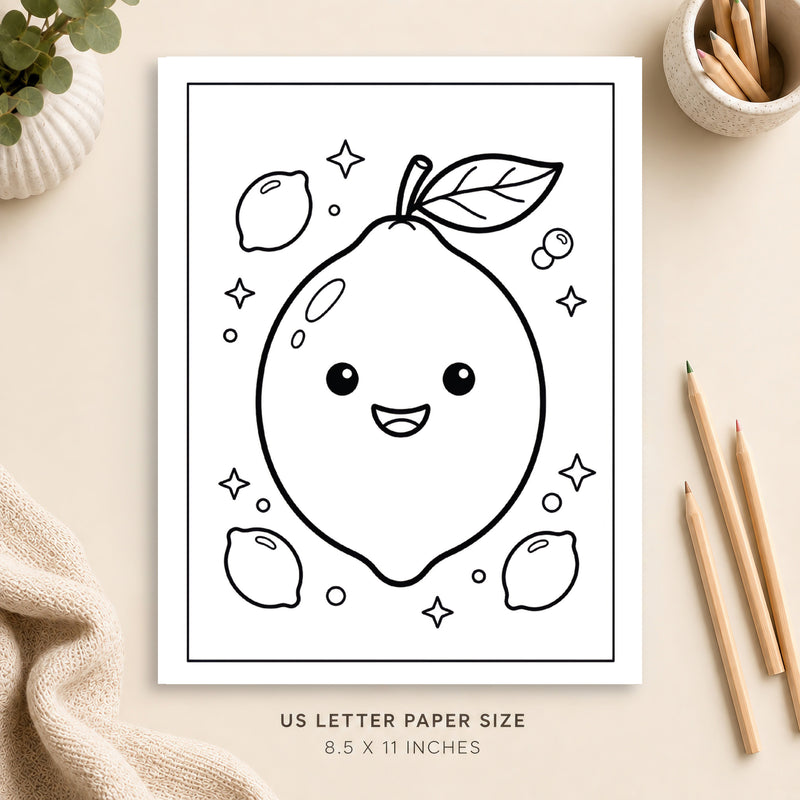 Lemon Coloring Page 3