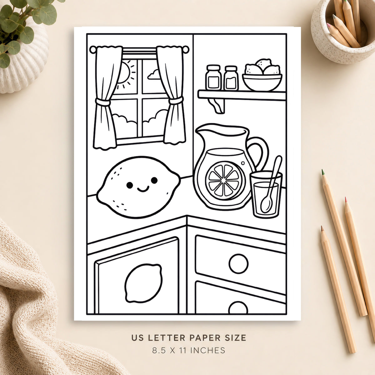 Lemon Coloring Page 6