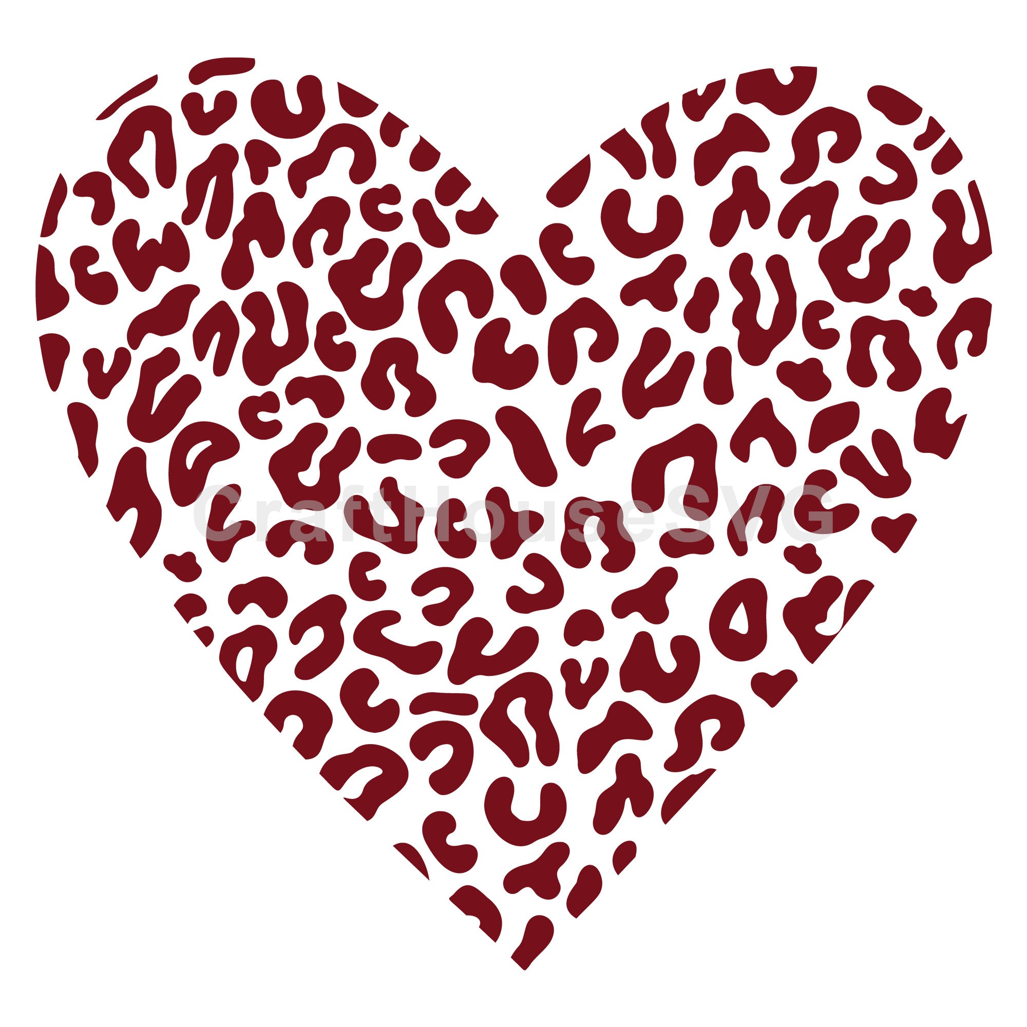 Leopard Heart SVG