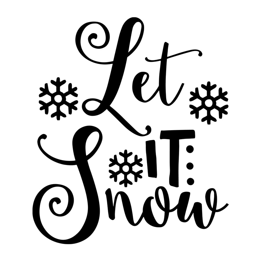 Let It Snow SVG for Cricut, Silhouette, laser cutting, vinyl, sublimation, Christmas shirts, signs, decals, mugs, and DIY craft projects.