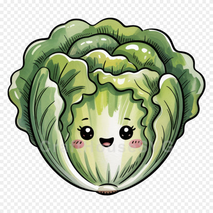 Kawaii Vegetables Clipart Sublimation Bundle PNG