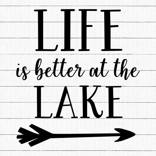 Life Is Better At The Lake SVG, Home Farmhouse SVG - Craft House SVG