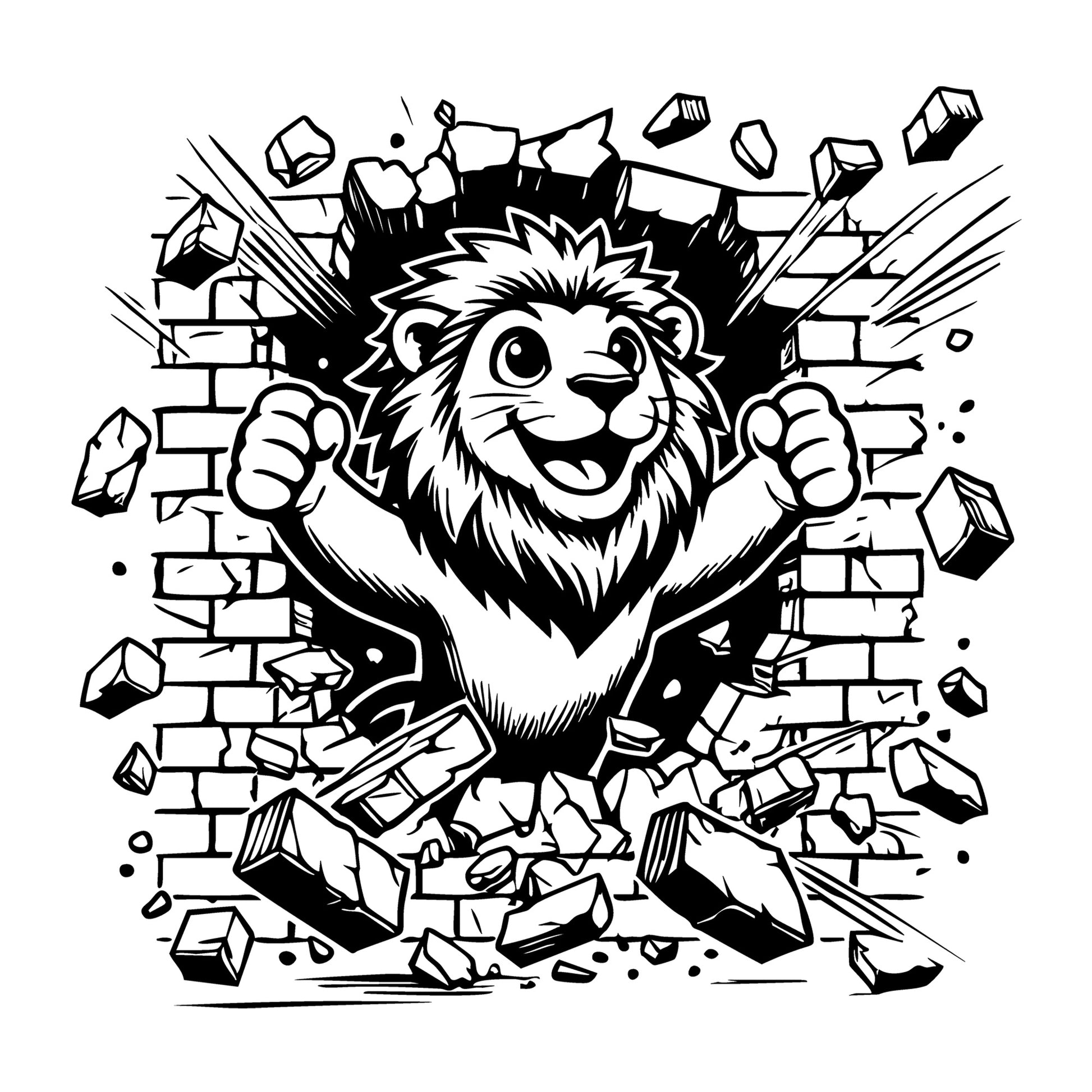 Lion SVG for Cricut, Silhouette, laser cutting, vinyl, sublimation, animal crafts, decals, shirts, and DIY craft projects.