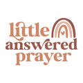 Little Answered Prayer SVG design for Cricut, Silhouette, laser cutting, vinyl, sublimation, and baby craft projects.