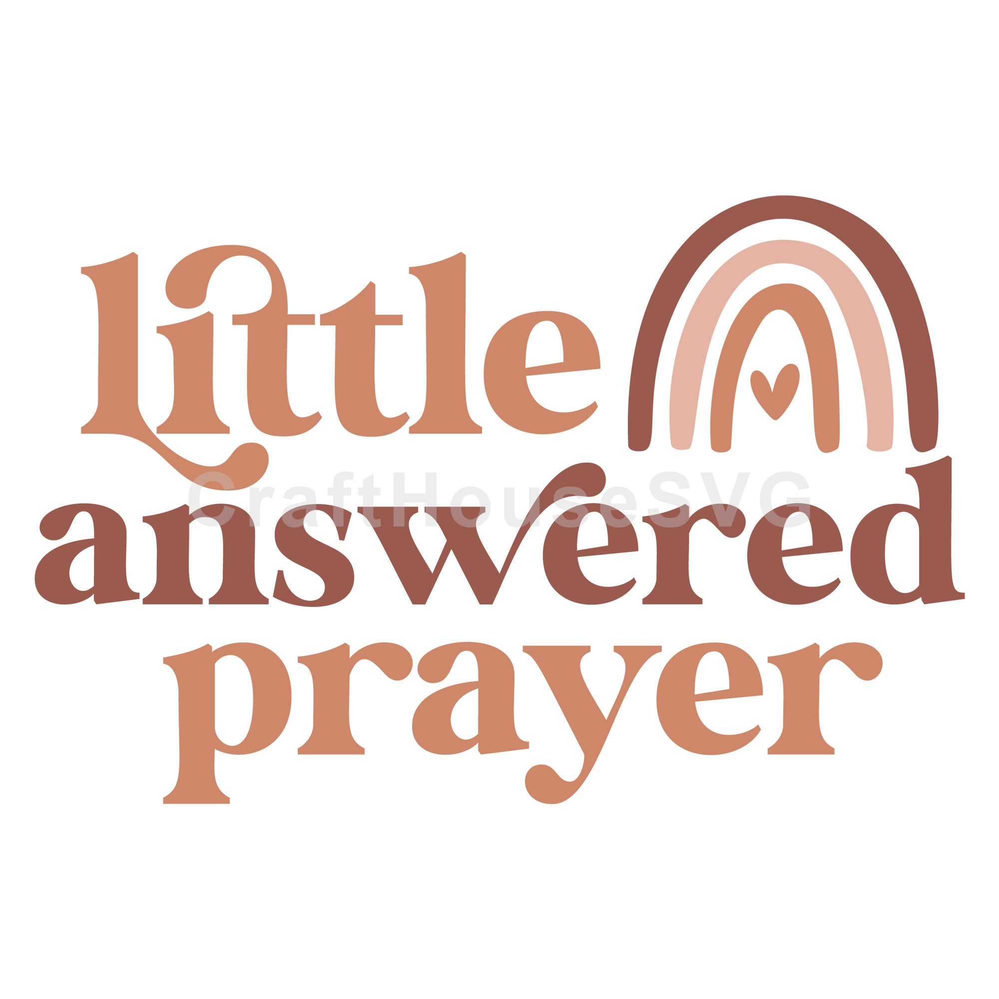 Little Answered Prayer Boho Baby SVG