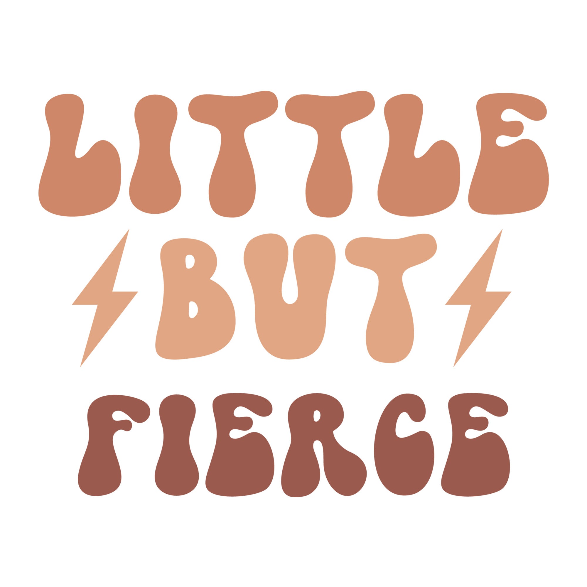 Little But Fierce SVG design for Cricut, Silhouette, laser cutting, vinyl, sublimation, and baby craft projects.