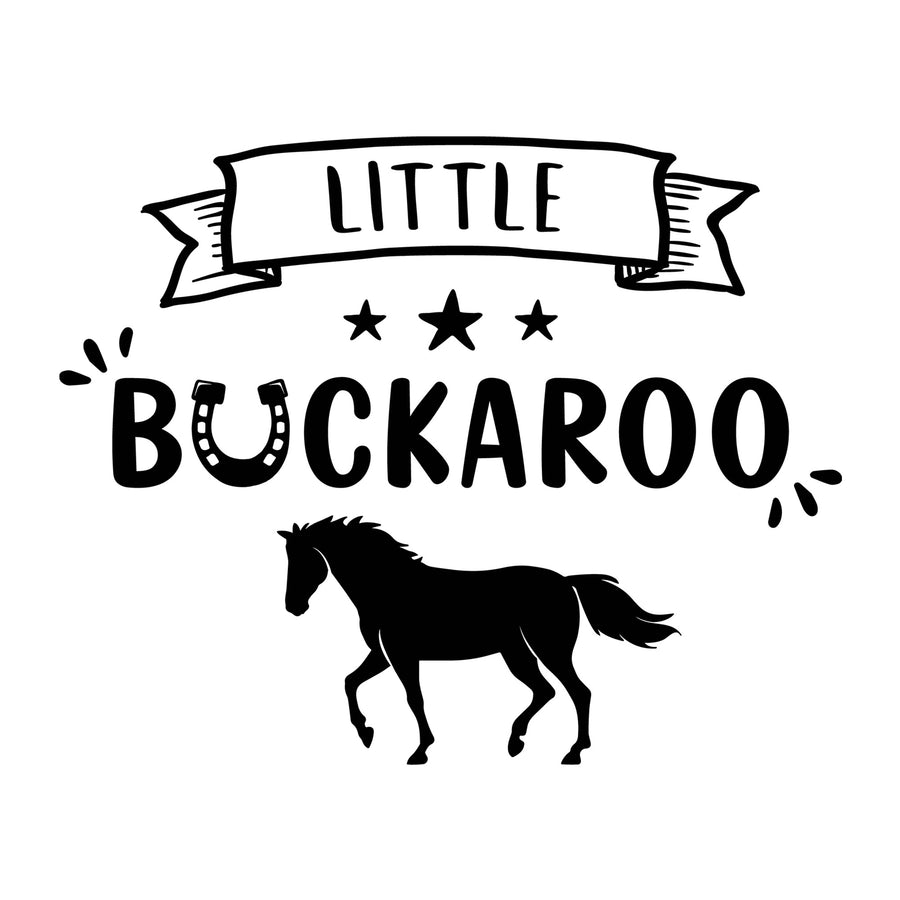 Little Buckaroo SVG design for Cricut, Silhouette, laser cutting, vinyl, sublimation, shirts, decals, and western craft projects.
