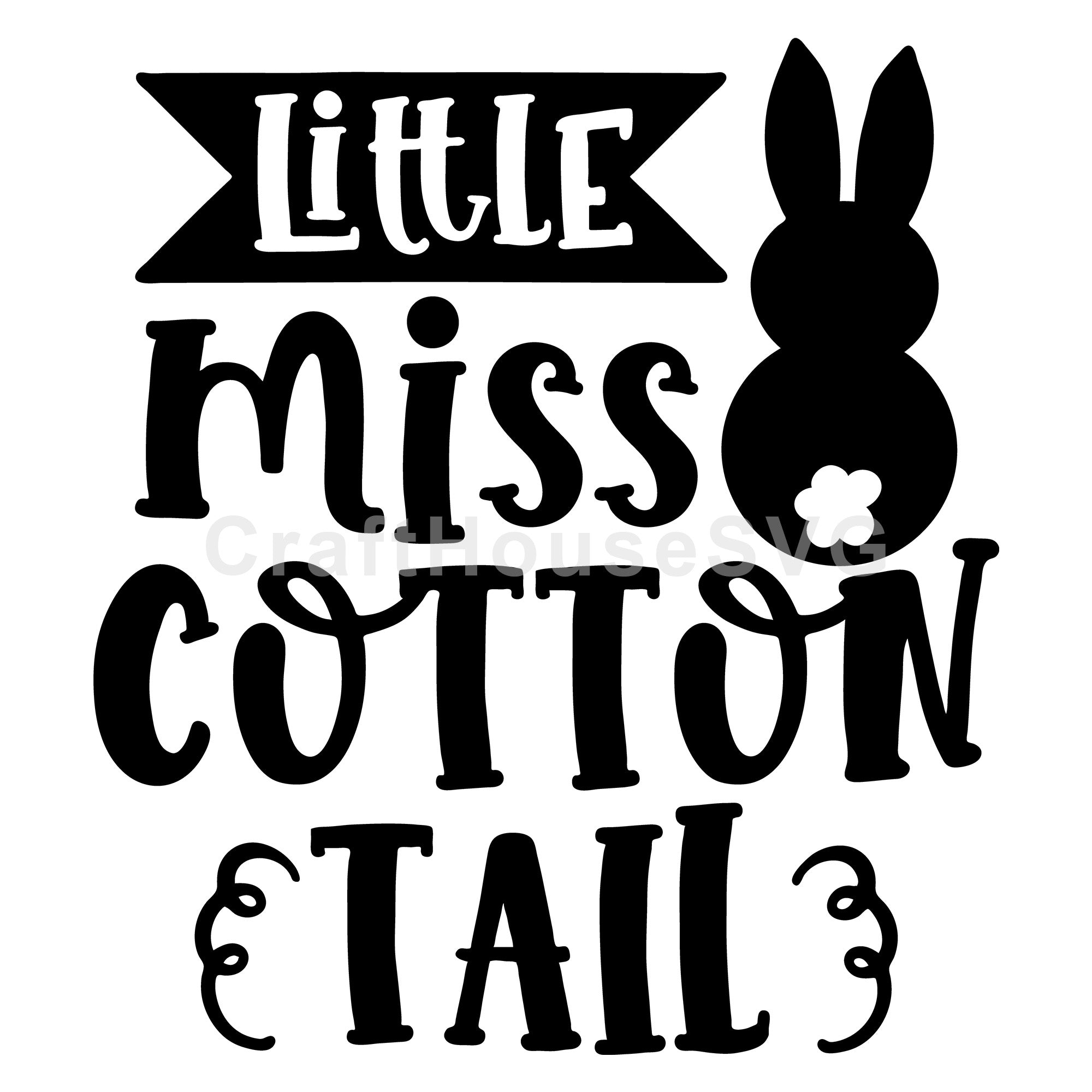 Little Miss Cotton Tail SVG