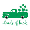 Loads Of Luck SVG design for Cricut, Silhouette, laser cutting, vinyl, sublimation, and St Patricks Day craft projects.