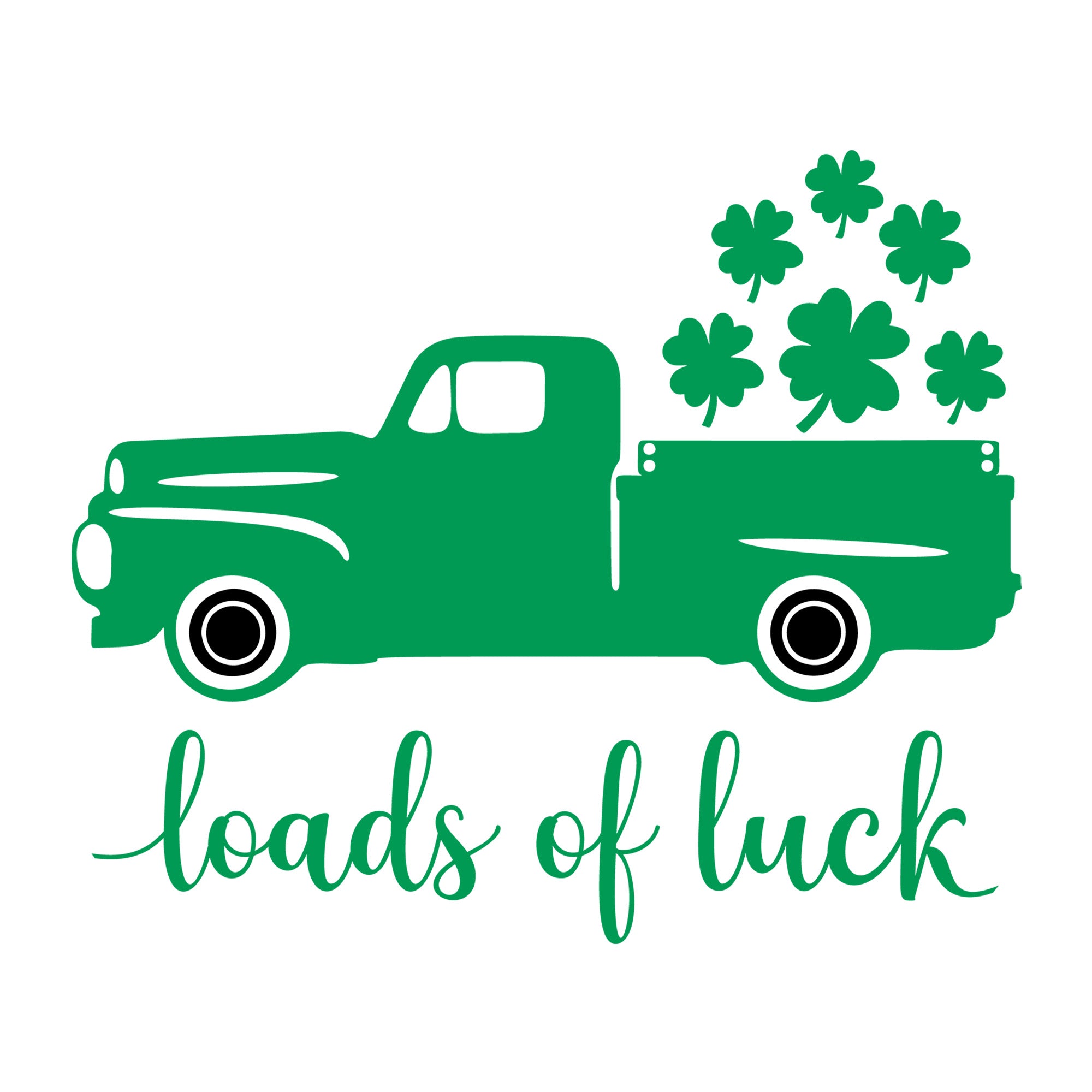 Loads Of Luck SVG design for Cricut, Silhouette, laser cutting, vinyl, sublimation, and St Patricks Day craft projects.