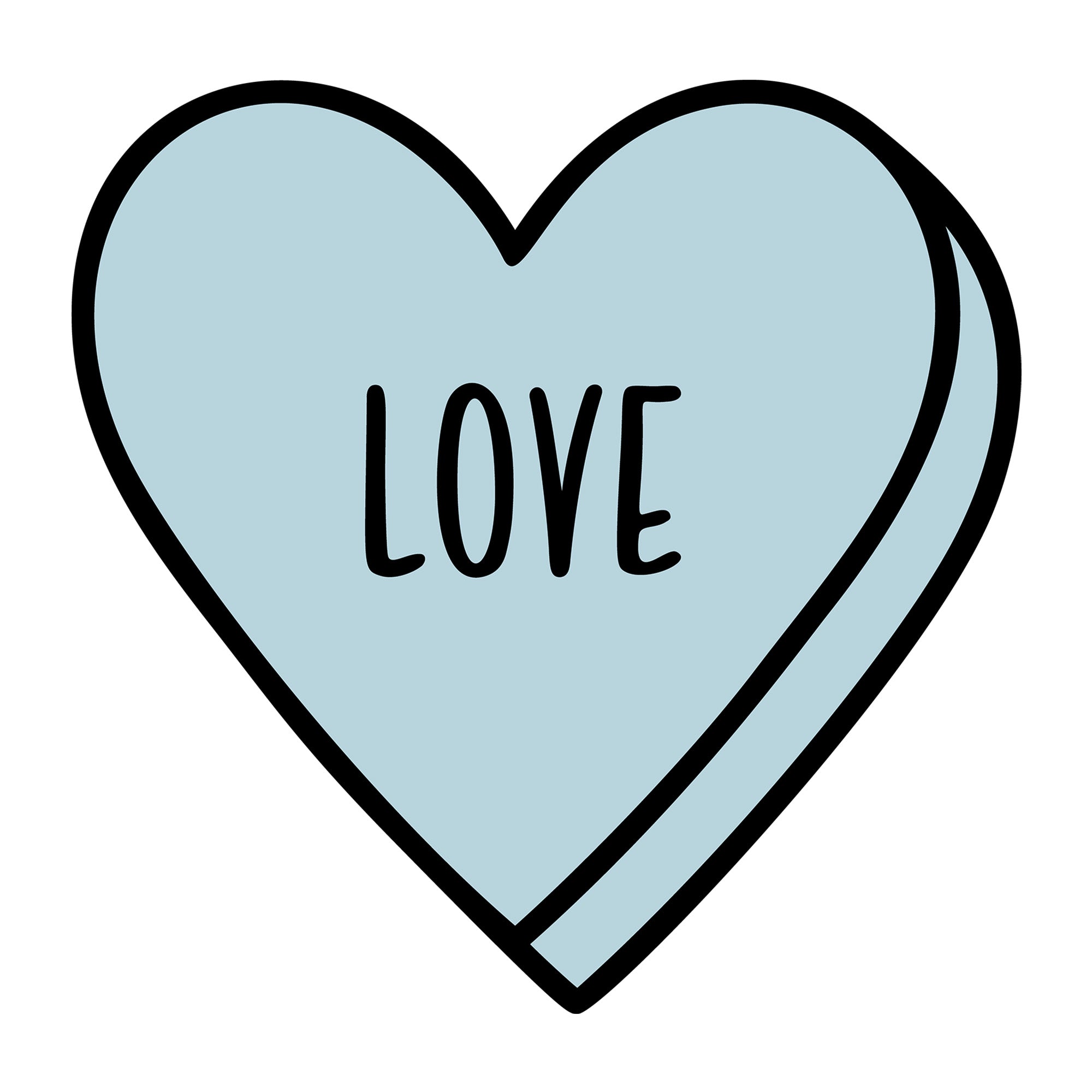 Love SVG design for Cricut, Silhouette, laser cutting, vinyl, sublimation, Valentine conversation hearts, and craft projects.