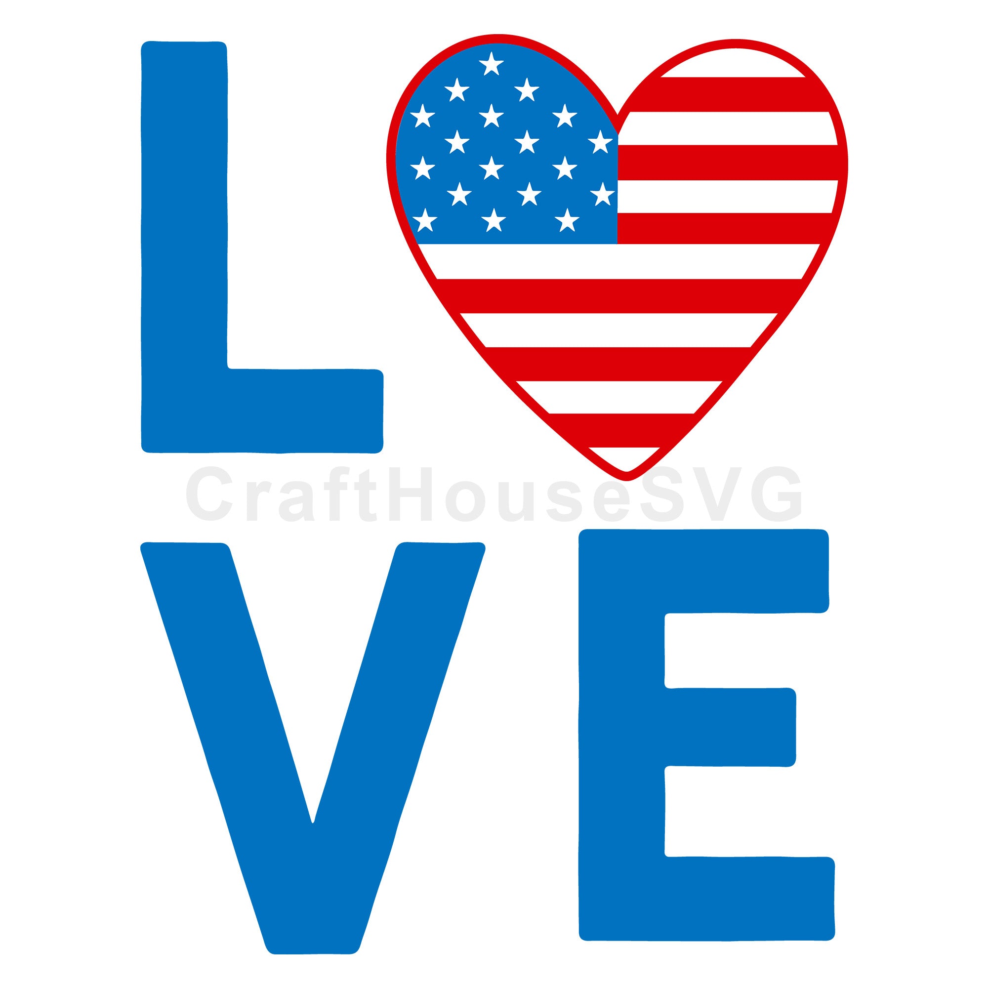 4th of July SVG file | Love American Flag SVG MF55