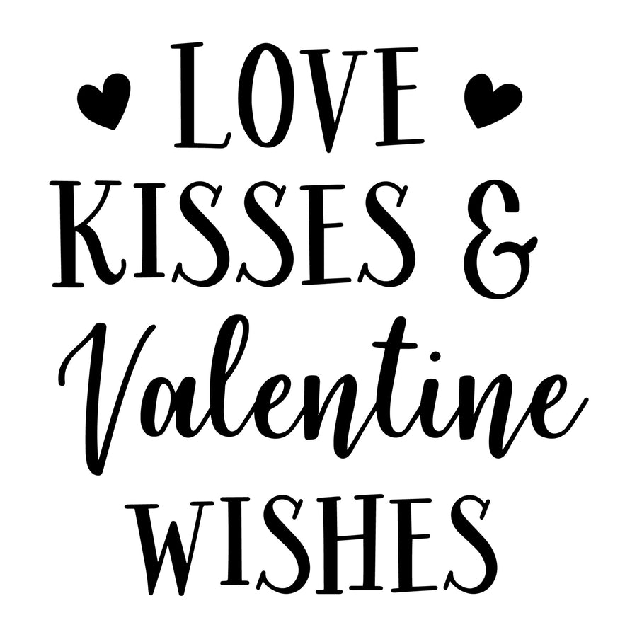 Love Kisses And Valentine Wishes SVG