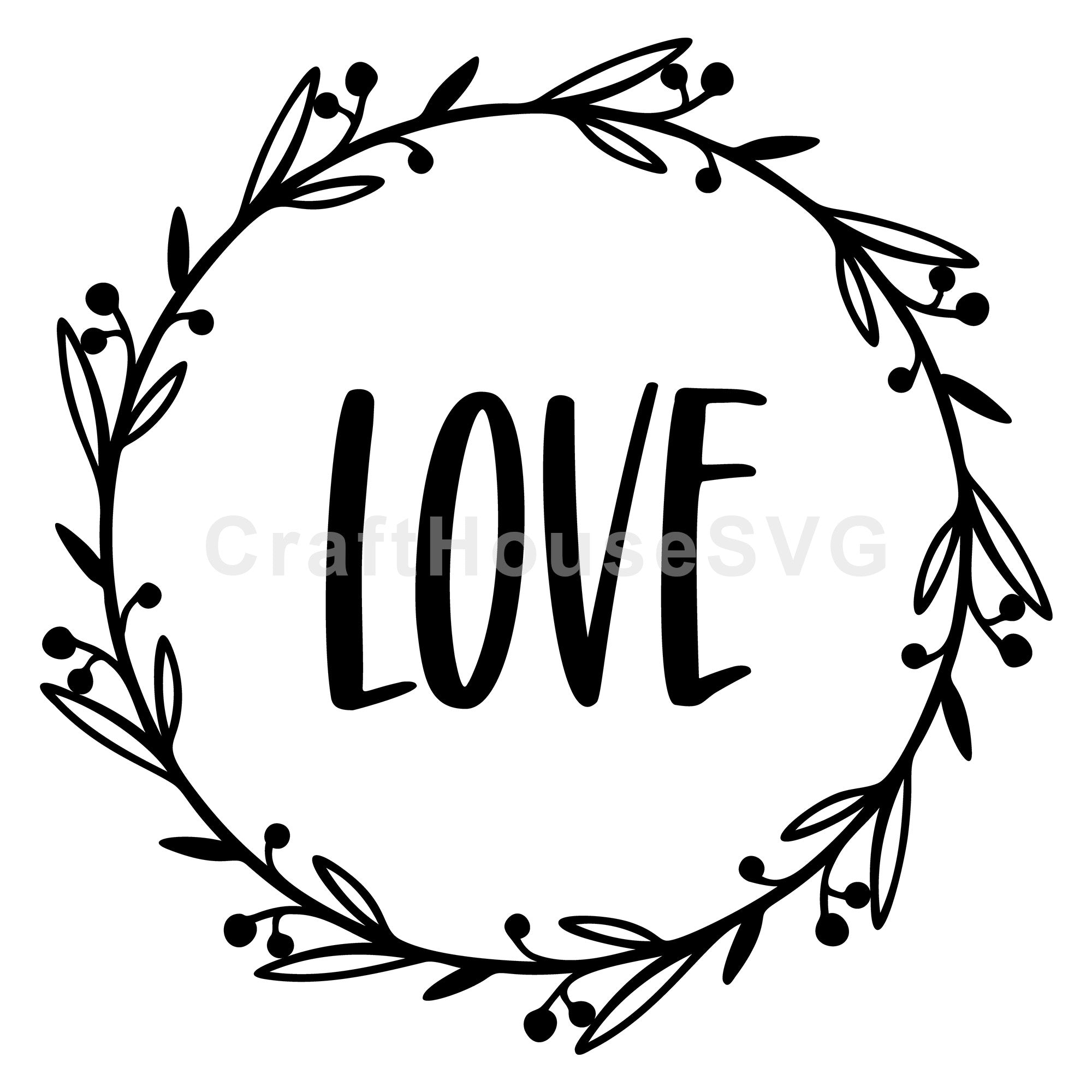 Love Christmas Ornament SVG