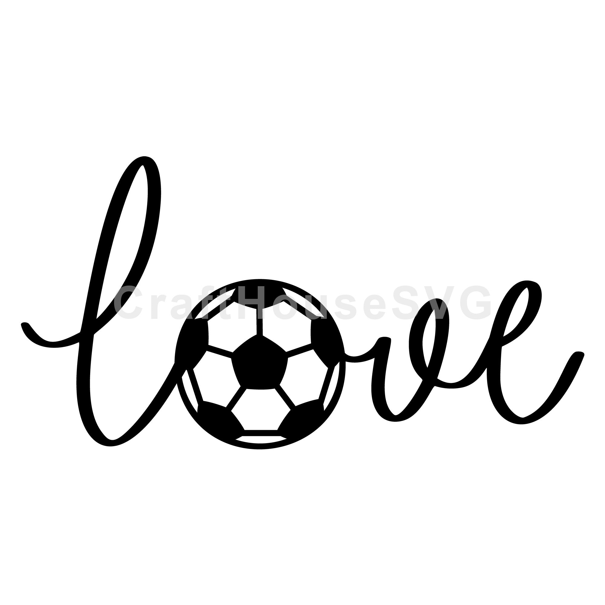 Love Soccer SVG