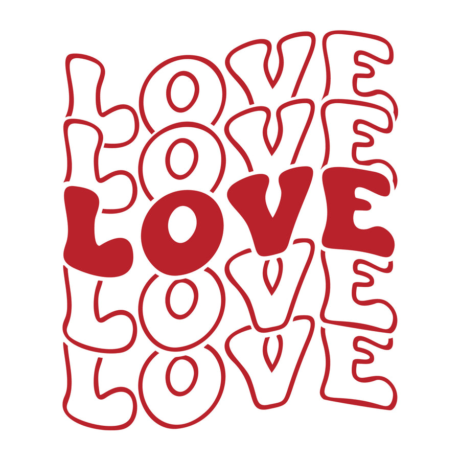 Love Wave SVG design for Cricut, Silhouette, laser cutting, vinyl, sublimation, and Valentine craft projects.