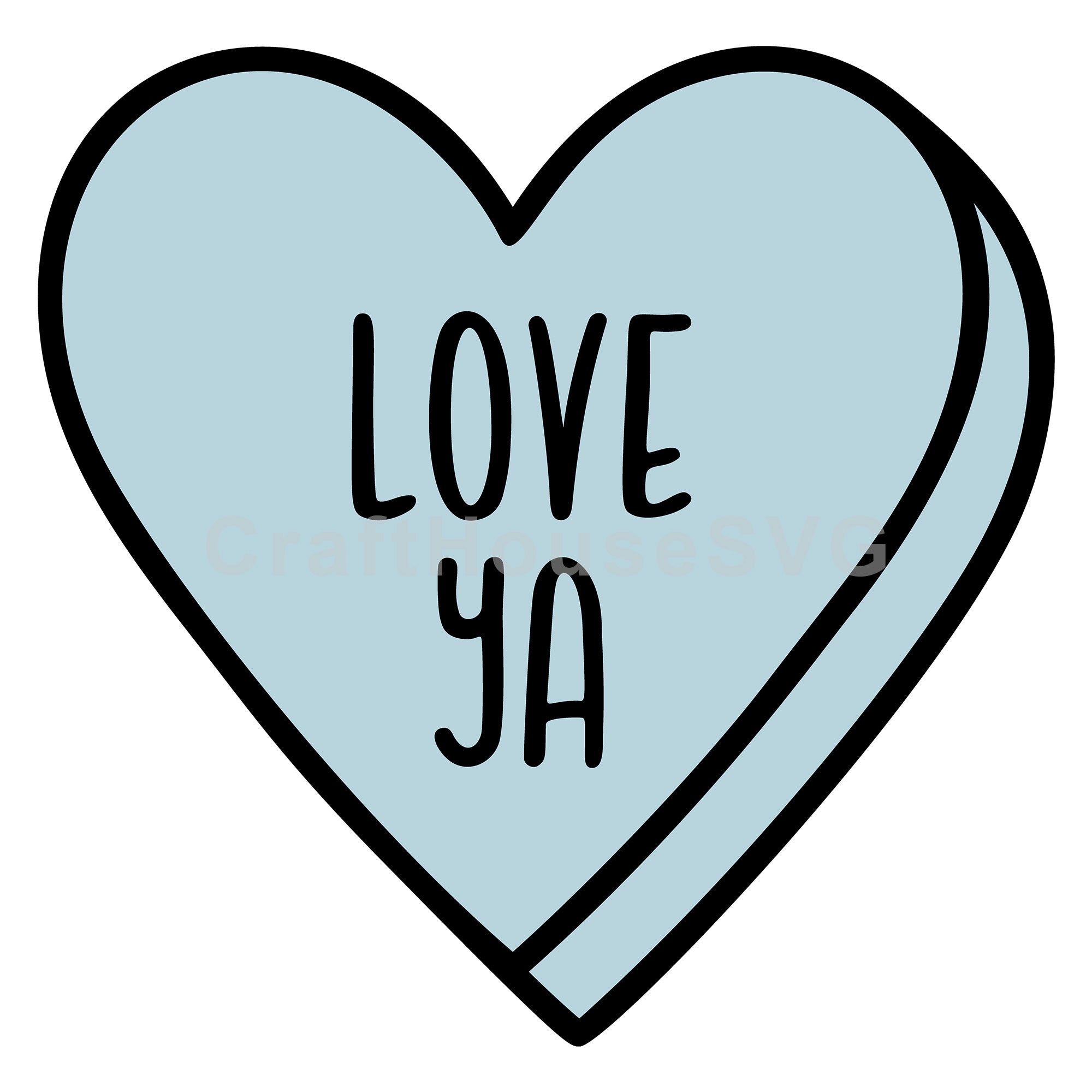 Love Ya Conversation Heart SVG