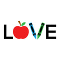 Love Crayons SVG design for Cricut, Silhouette, laser cutting, vinyl, sublimation, teacher, and school craft projects.