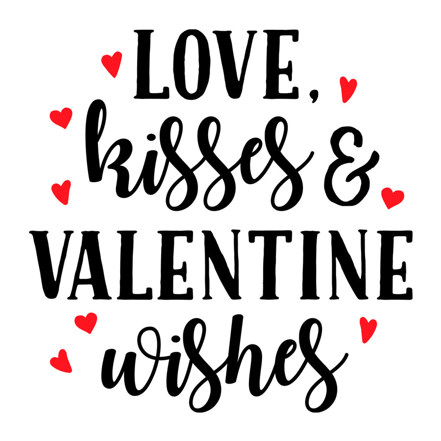 Love kisses and valentine wishes SVG