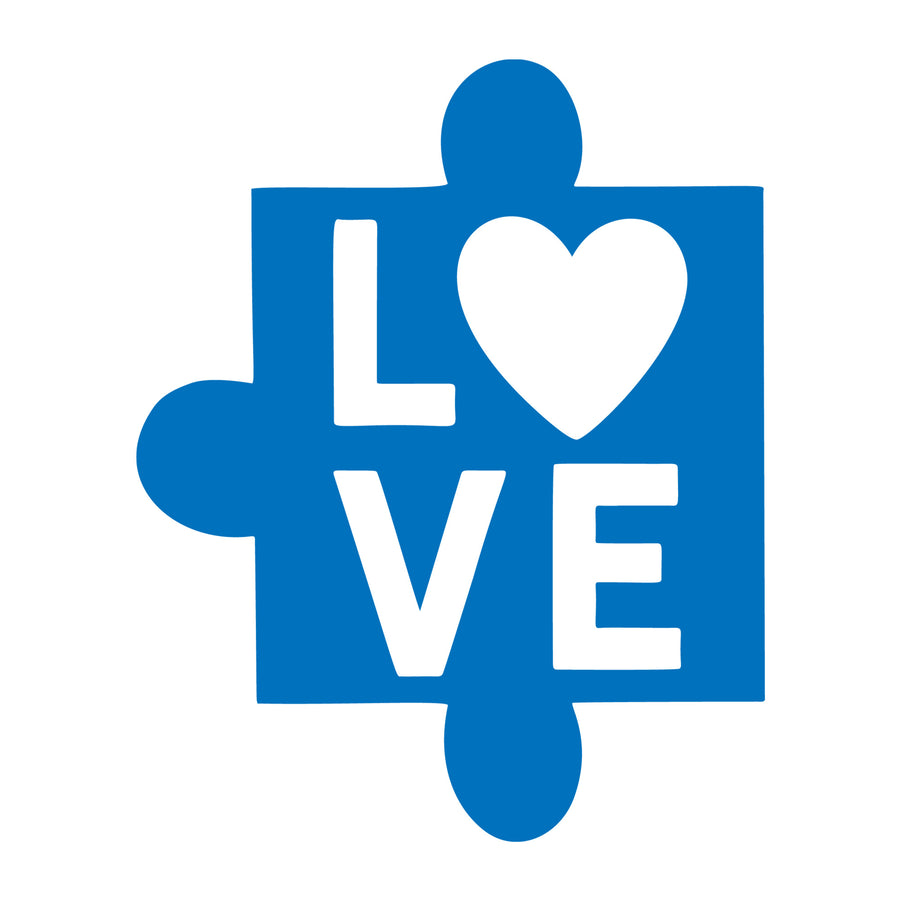 Love Puzzle SVG design for Cricut, Silhouette, laser cutting, vinyl, sublimation, autism awareness crafts, and DIY projects.