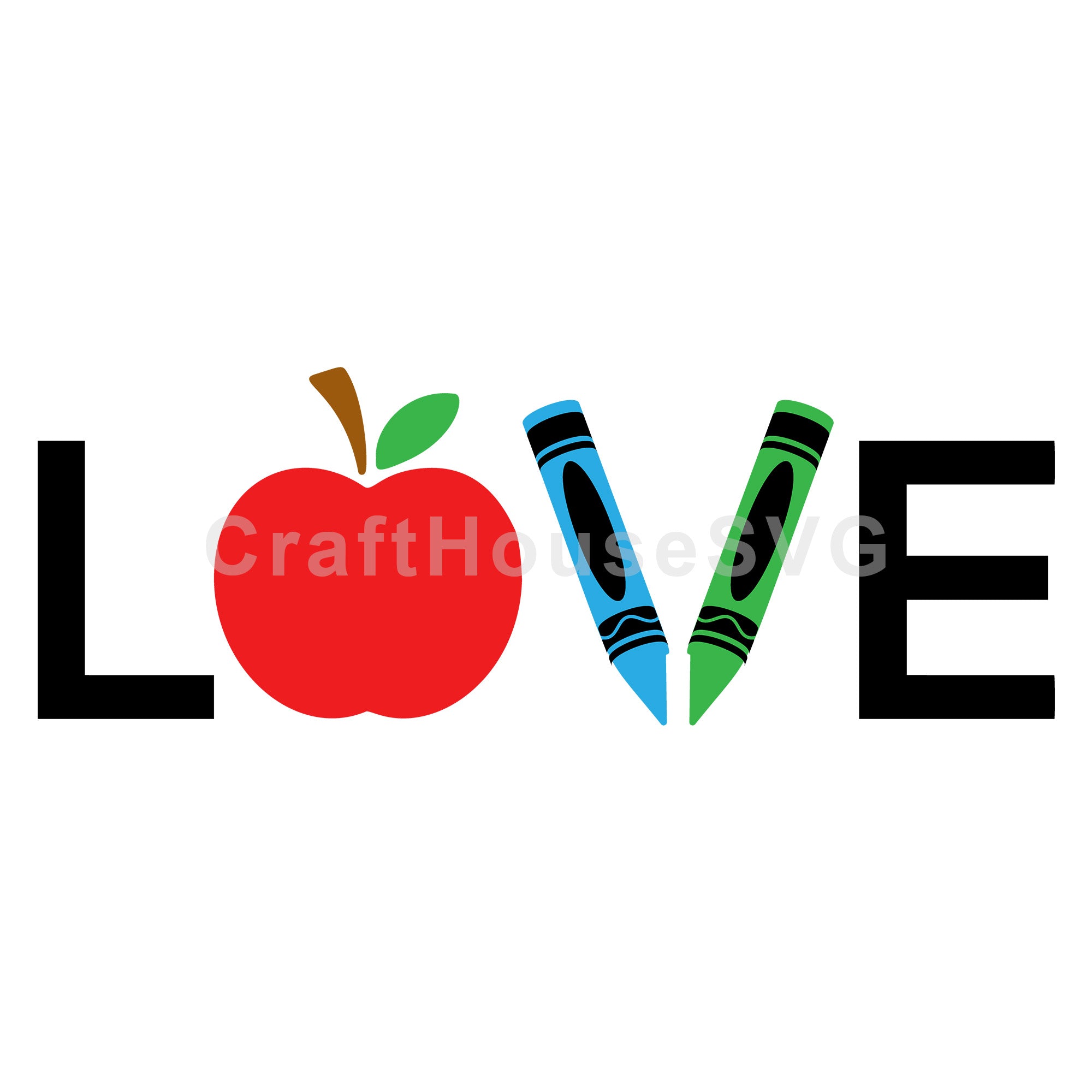 Love Crayons SVG