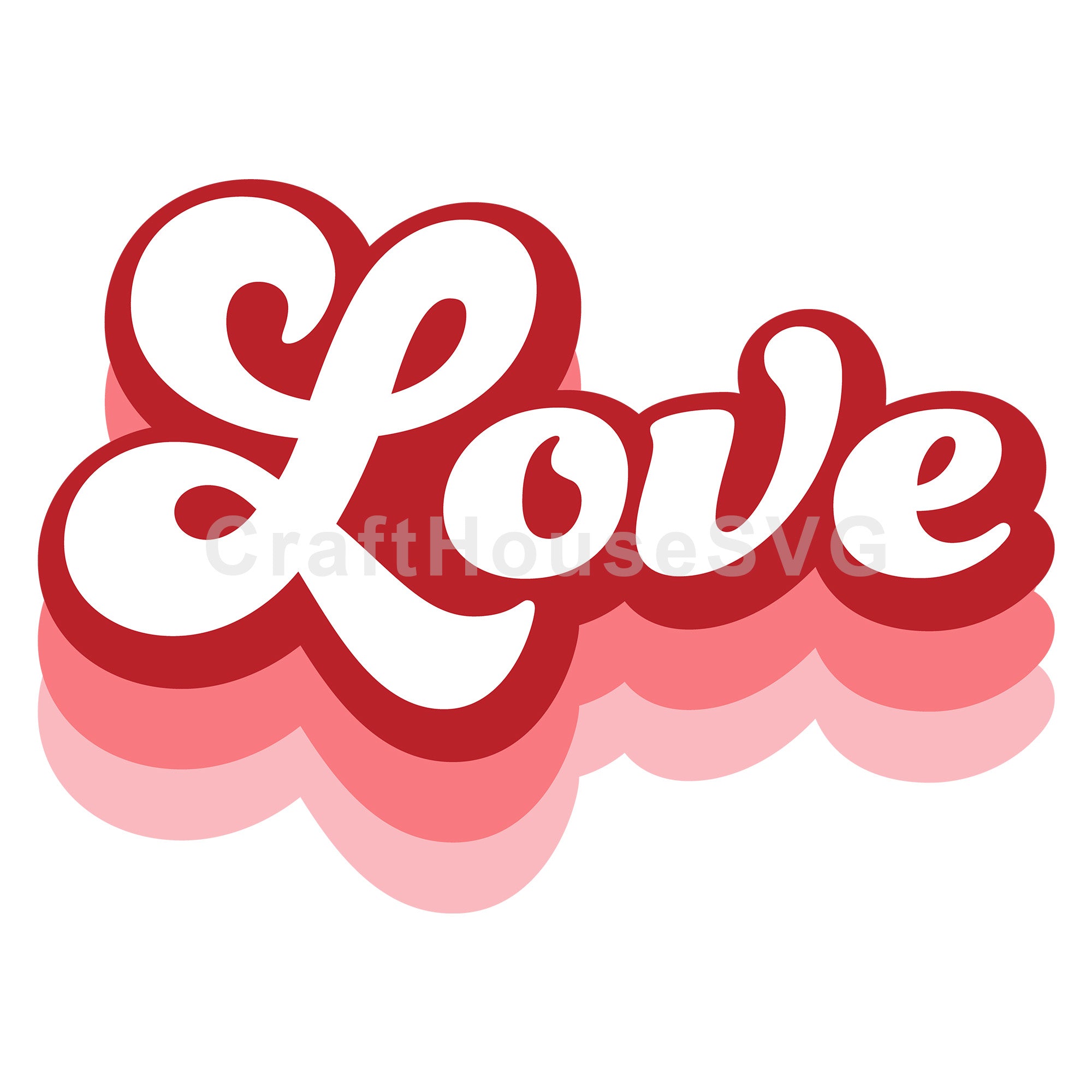 Love Retro Cursive SVG