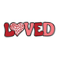 Loved Leopard Heart SVG design for Cricut, Silhouette, laser cutting, vinyl, sublimation, Valentine kids crafts, and shirts.