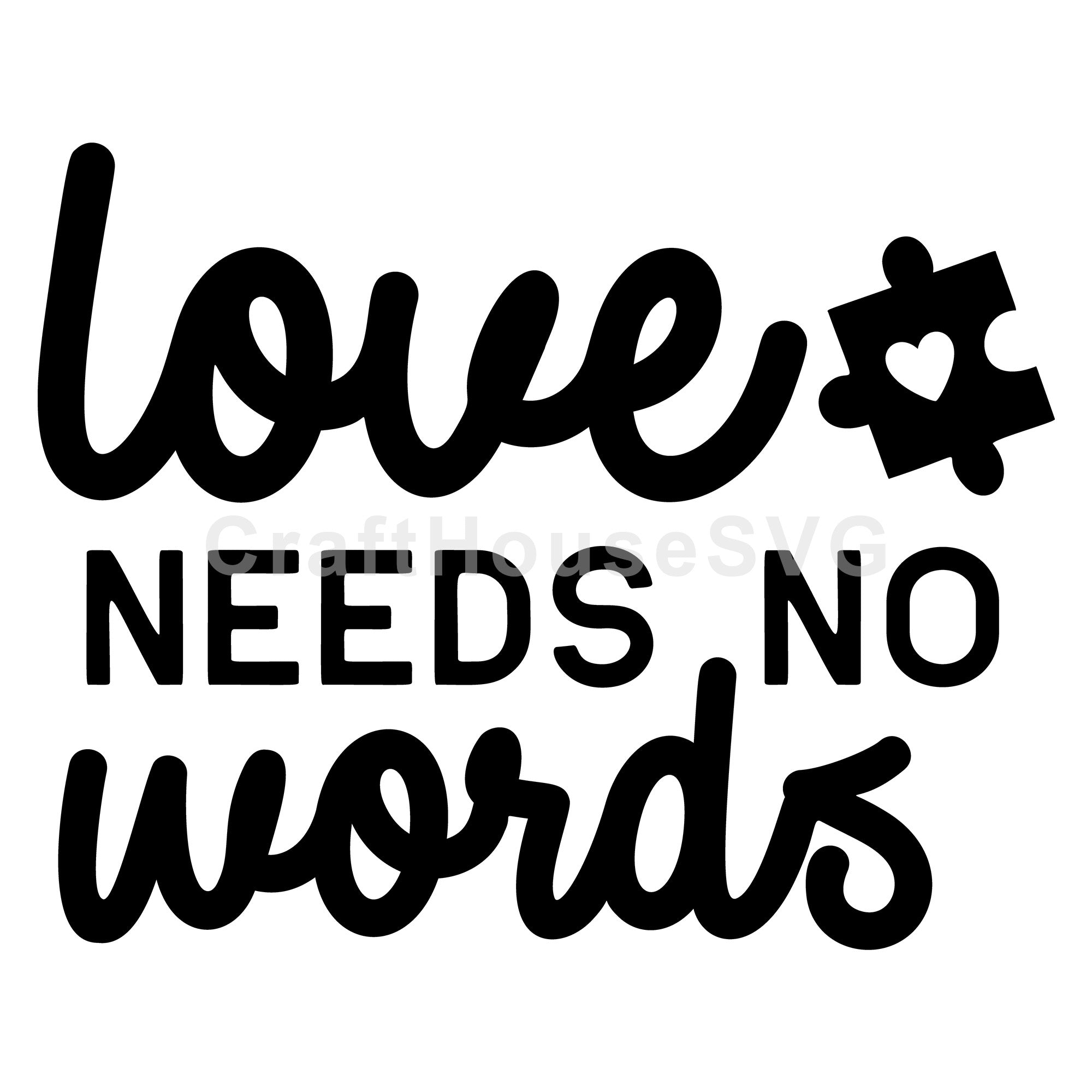 Love needs no words SVG