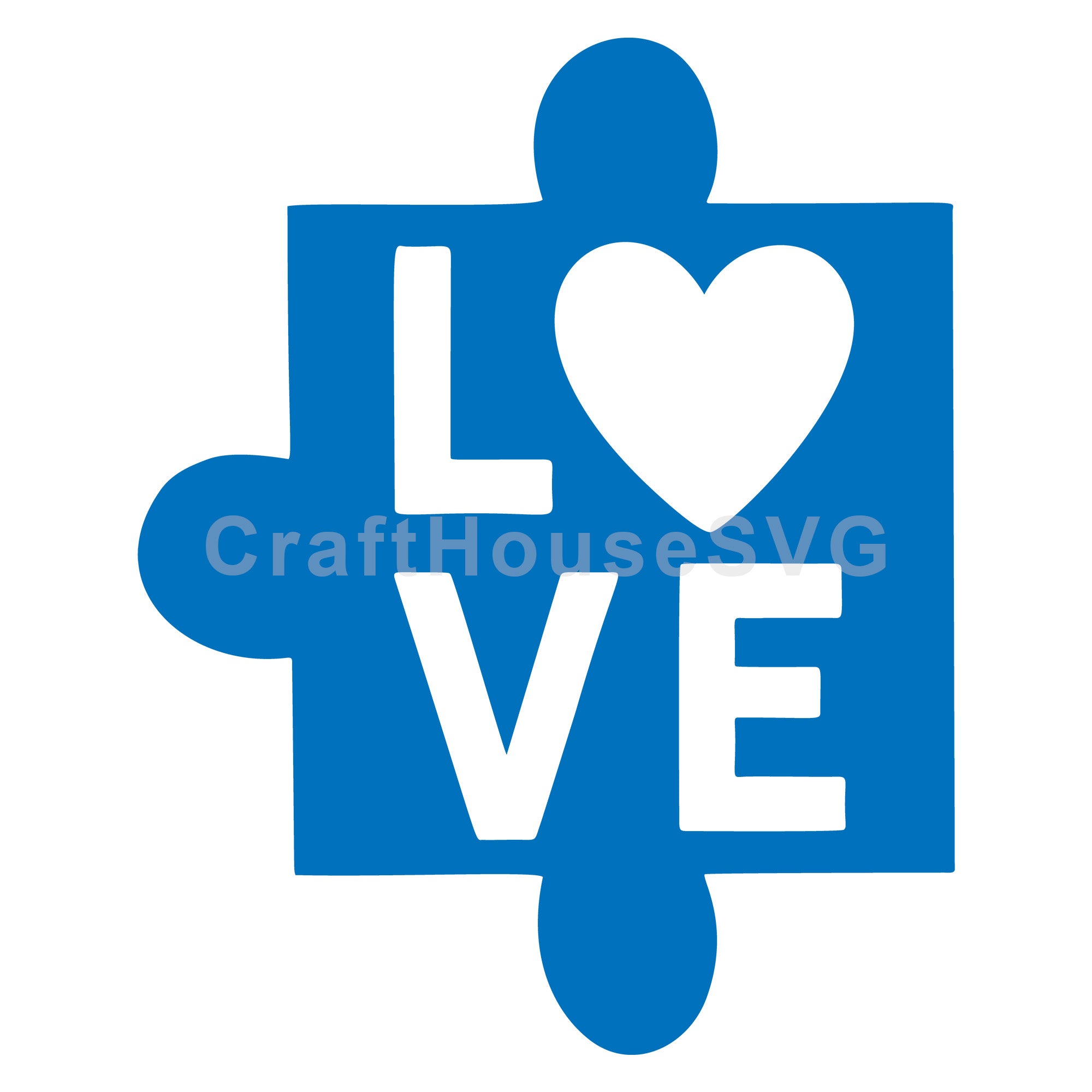 Love puzzle Autism SVG