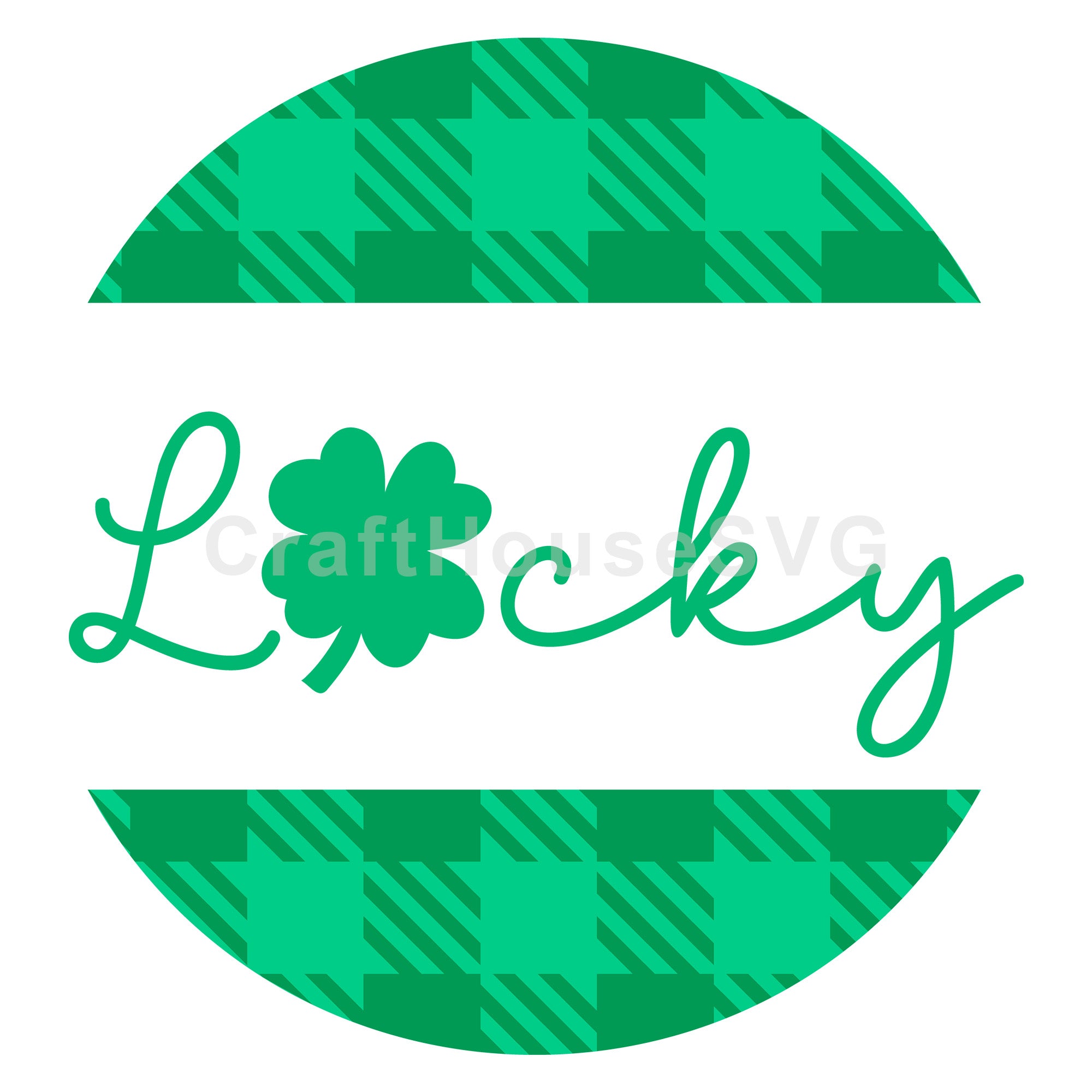 Lucky Clover St. Patrick's Day Round Sign SVG