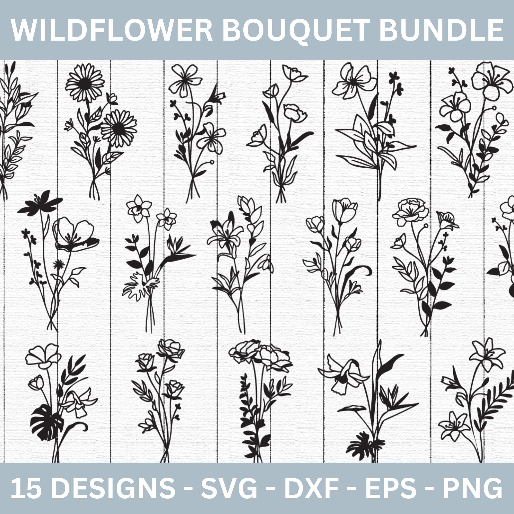 Wildflower Bouquet SVG Bundle