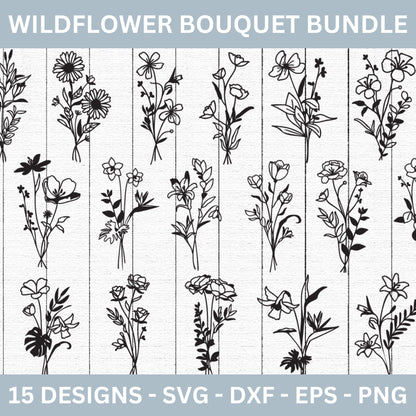 Wildflower Bouquet SVG Bundle