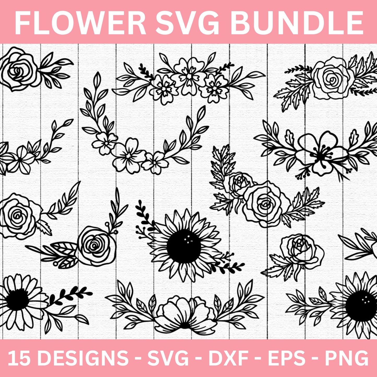 Flowers SVG Bundle - Craft House SVG