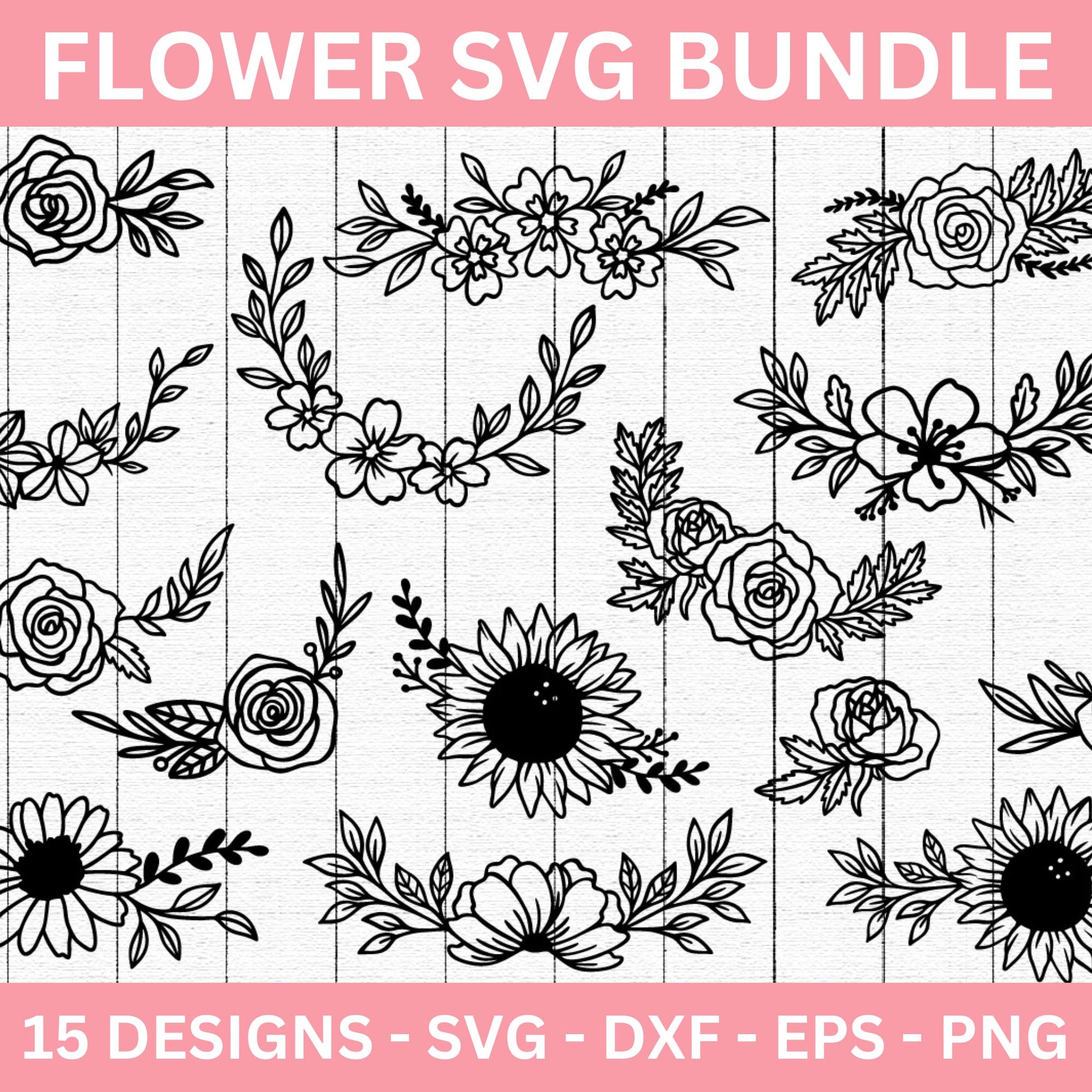 Flowers SVG Bundle - Craft House SVG