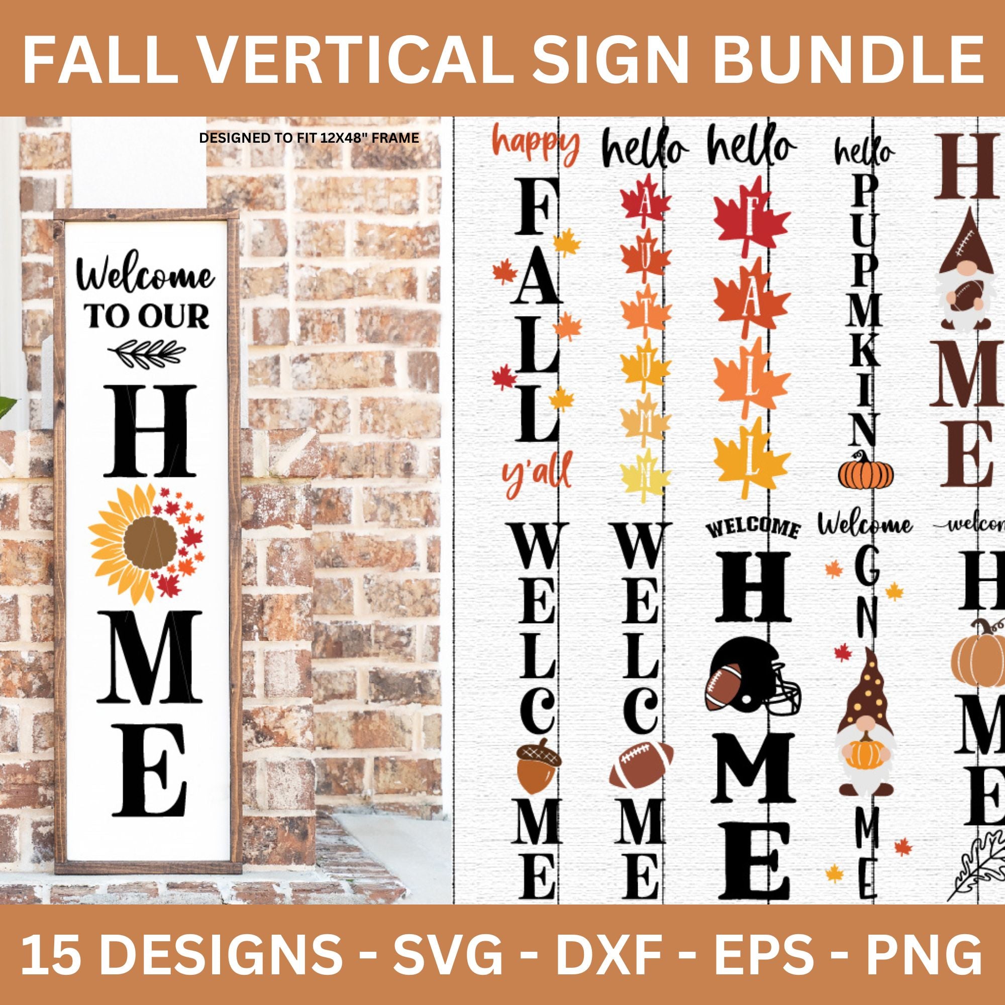 Fall Front Porch Sign SVG Bundle