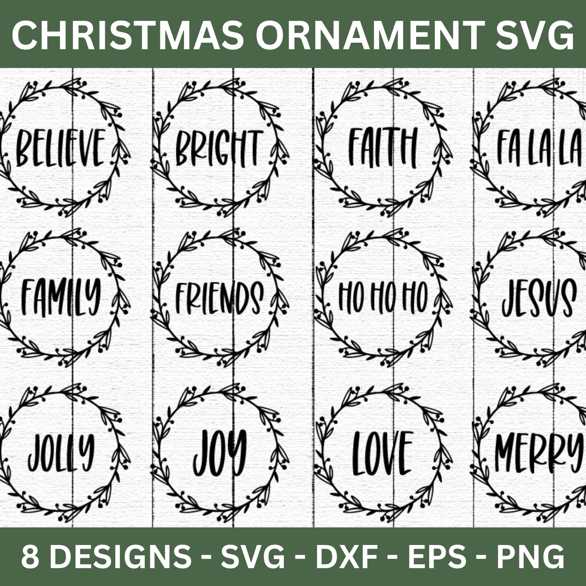 Christmas Ornament SVG Bundle