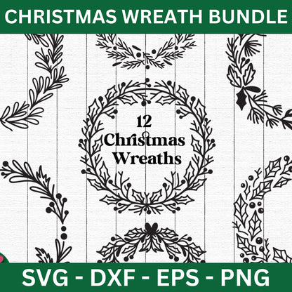 Christmas Wreaths SVG Bundle