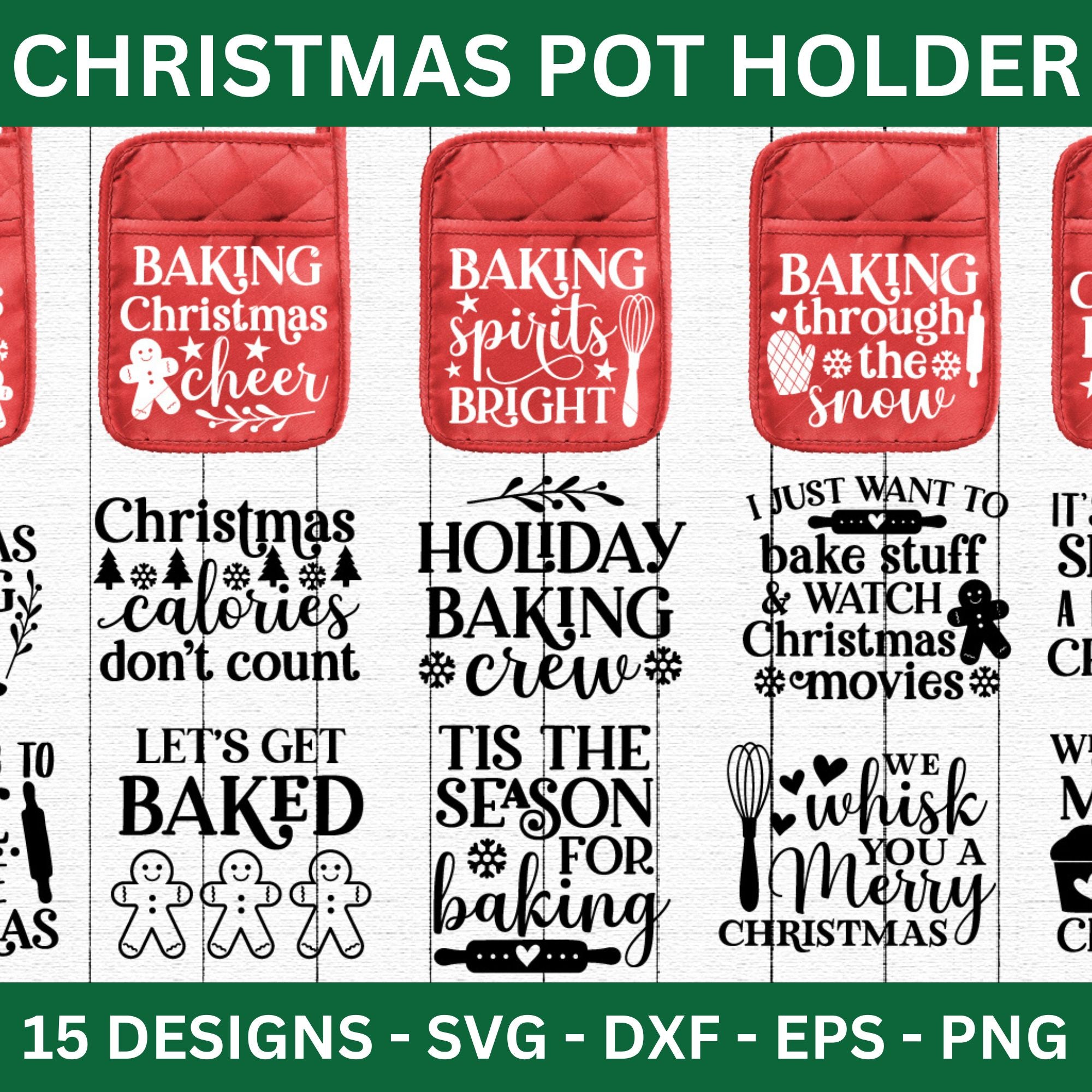 Christmas Pot Holder SVG Design Bundle