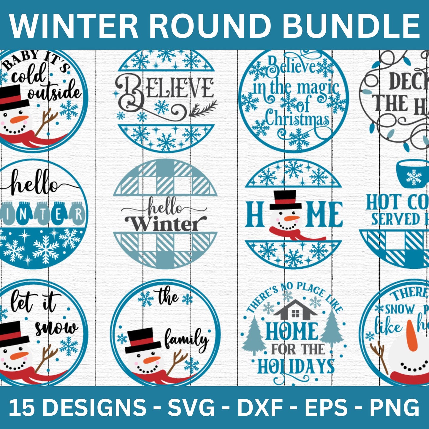 Christmas Round SVG Bundle