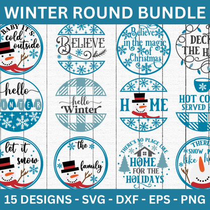 Christmas Round SVG Bundle