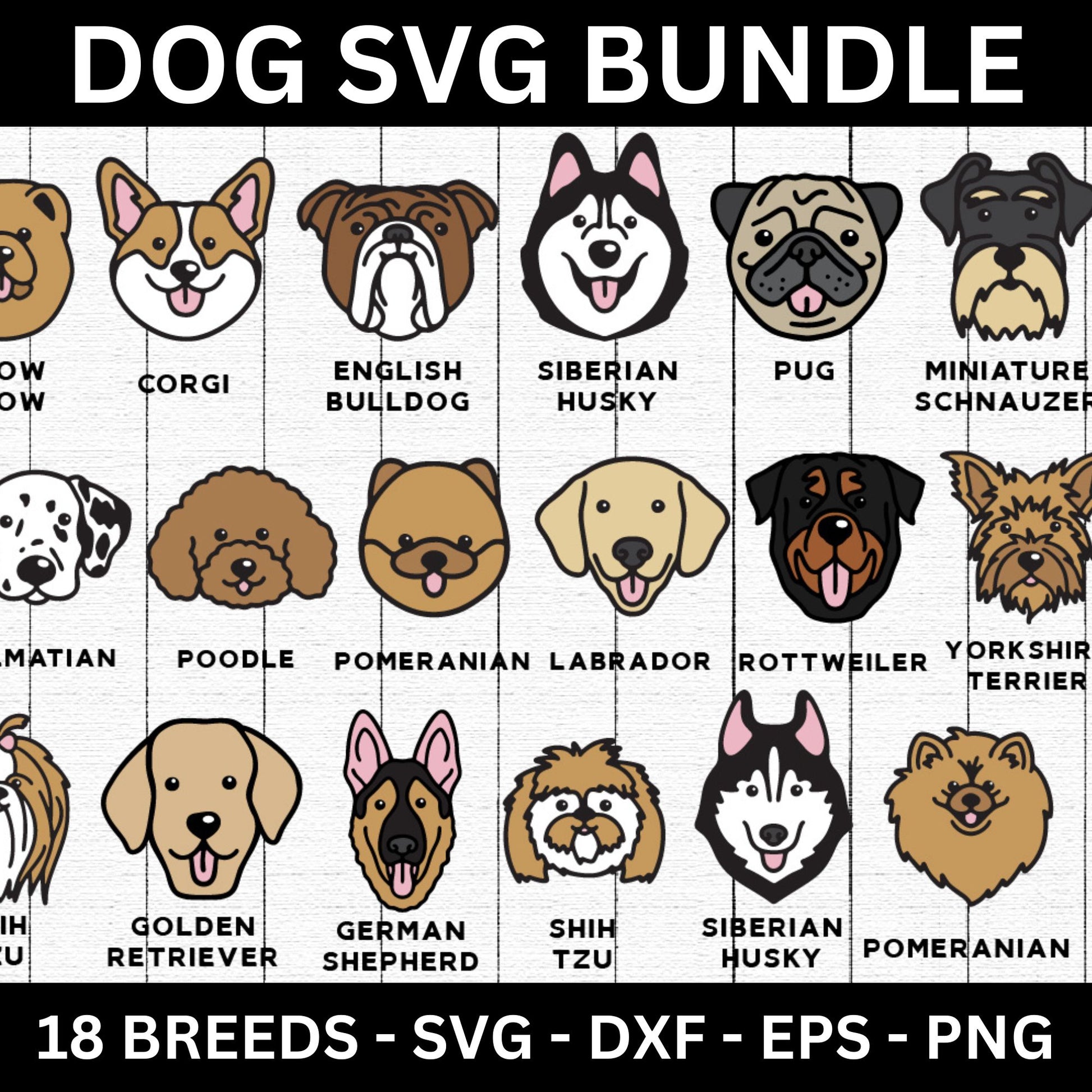 Dog Faces SVG Bundle - Craft House SVG