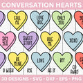 Conversation Hearts SVG Bundle - Craft House SVG