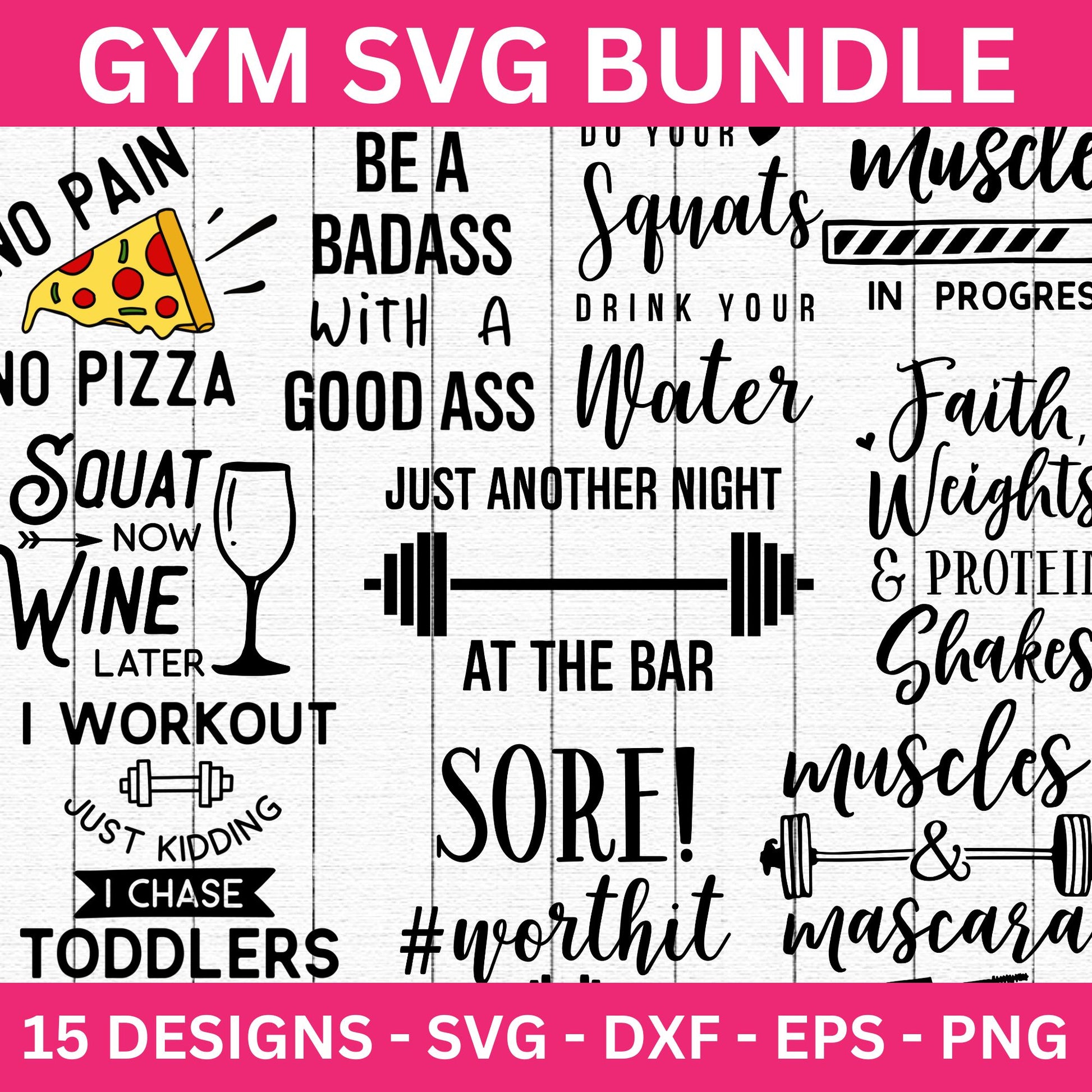 Gym SVG Bundle - Craft House SVG