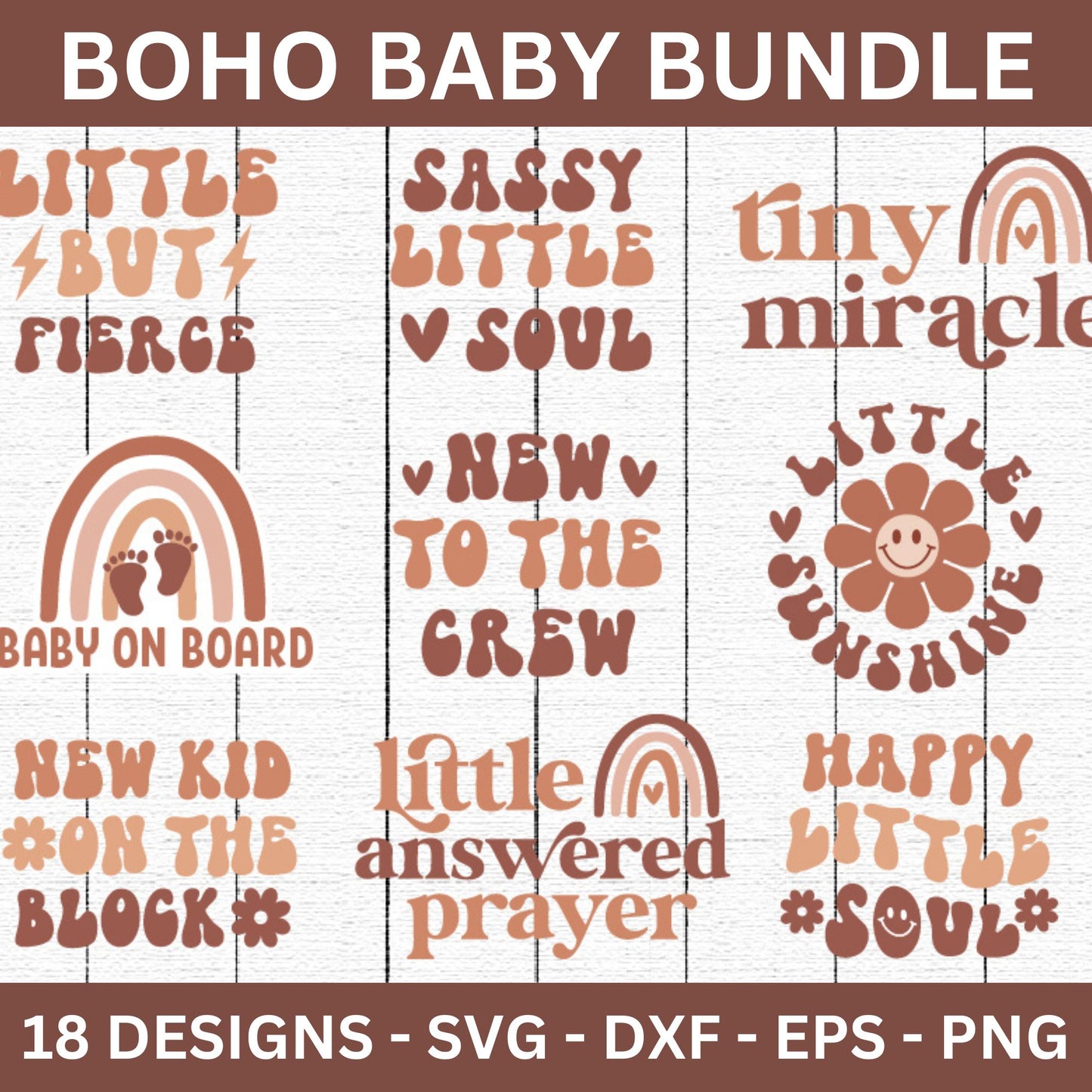Boho Baby SVG Bundle
