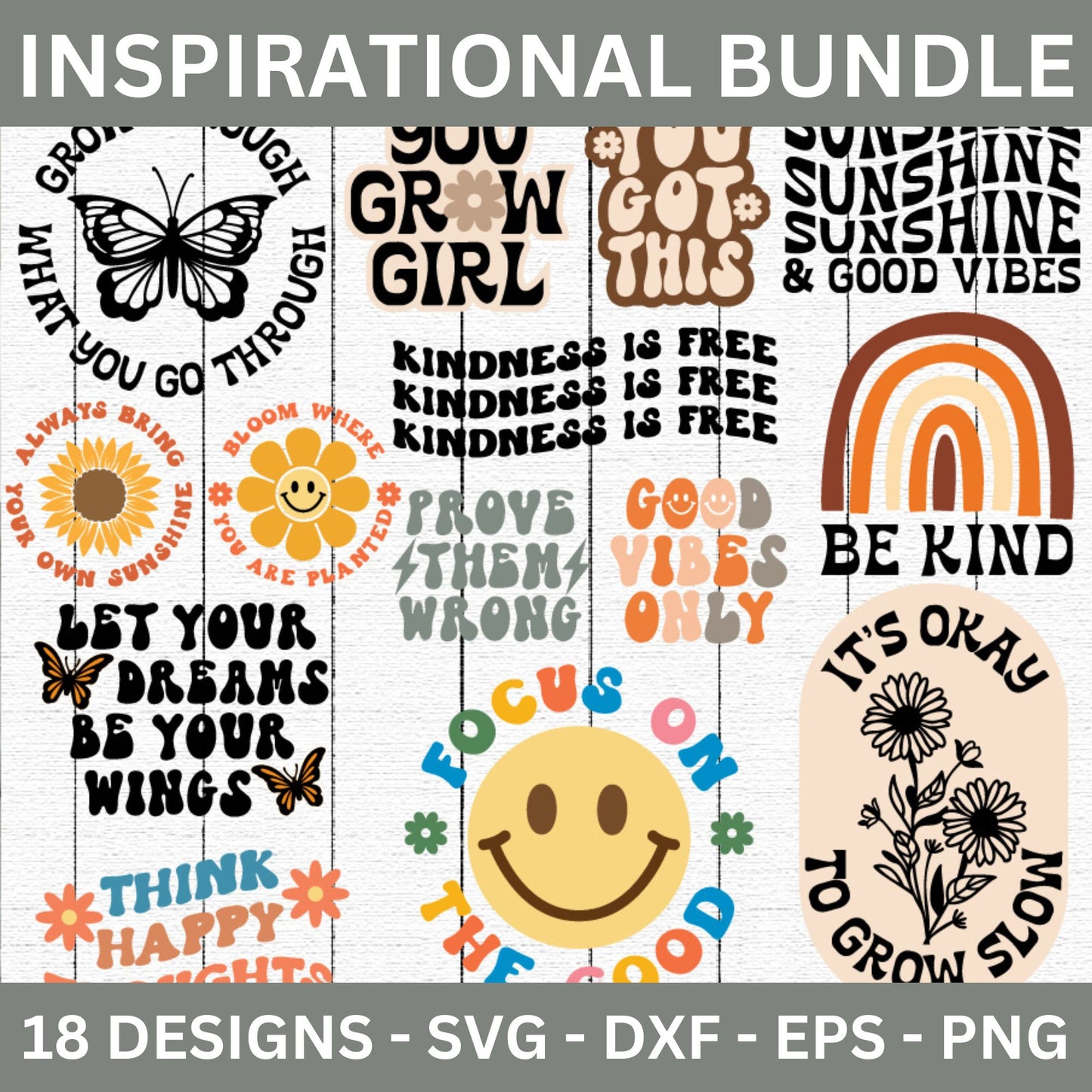 Inspirational Retro SVG Bundle